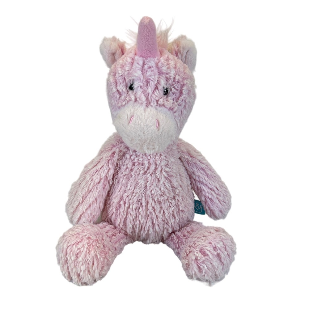 Manhattan Toy Unicorn 12" Plush Pink Ribbed Stuffed Animal